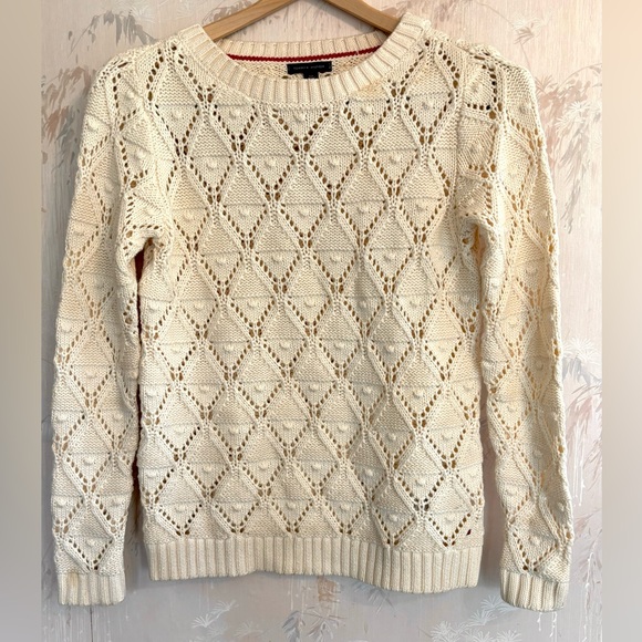 Tommy Hilfiger Cotton Cable Cream Sweater SP - Picture 8 of 8